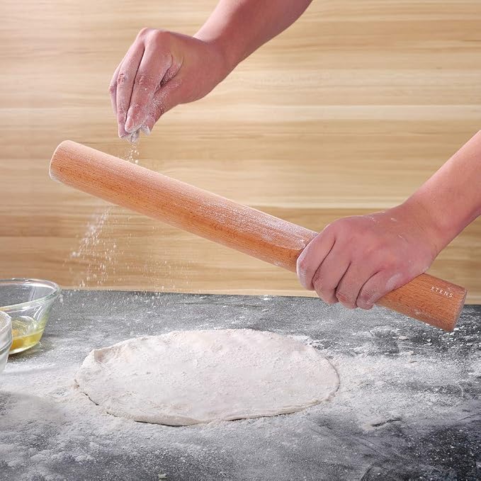 Etens Rolling Pin 17.3Inch, Professional Dowel Wood Rolling Pins - Image 7