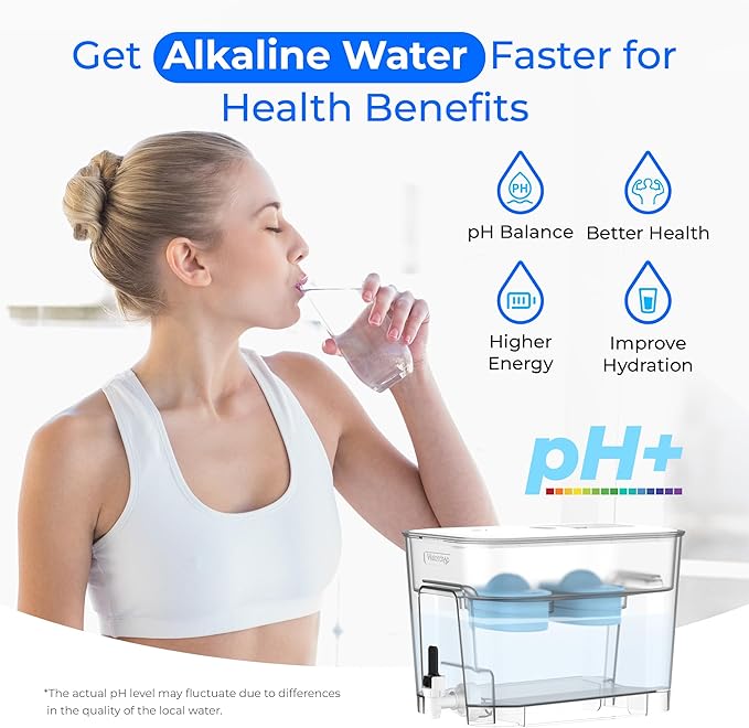 Waterdrop WFD-22W-DF-A Water Filter Dispenser, Alkaline 40-Cup Water Purifier - Image 3