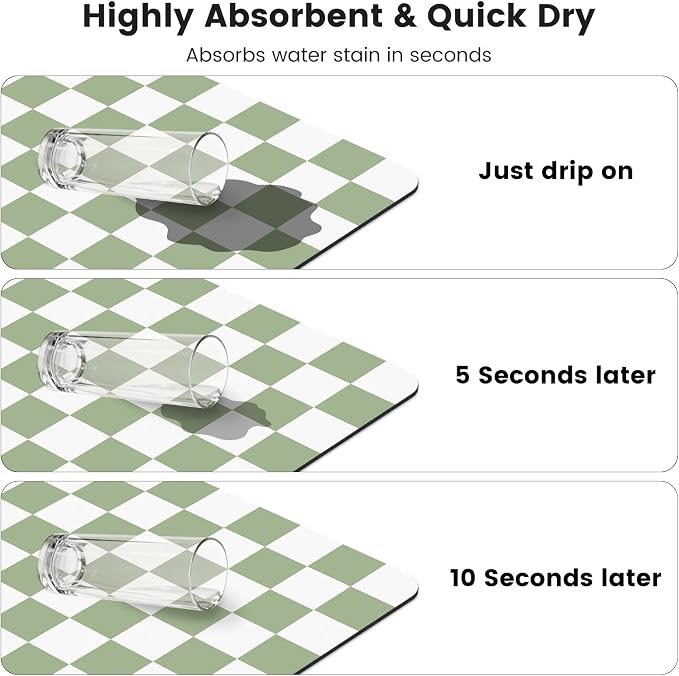 16" x 24" Checkered Dish Drying Mat - Image 6