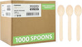 Wooden Spoons 1000 Pieces Bulk Pack | Heavy-Duty Birch Wood Disposable Spoons | by Bamboware