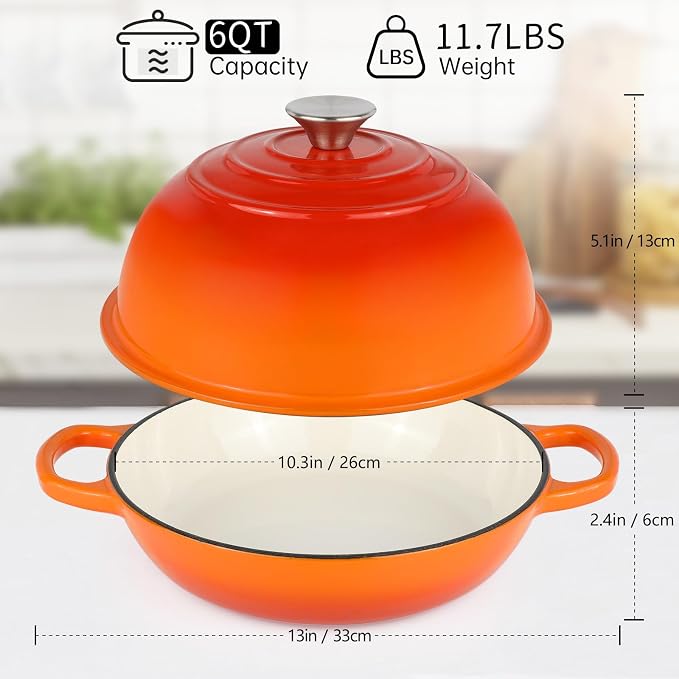 Enameled Cast Iron Bread Oven, Dutch Oven Pot - Image 3