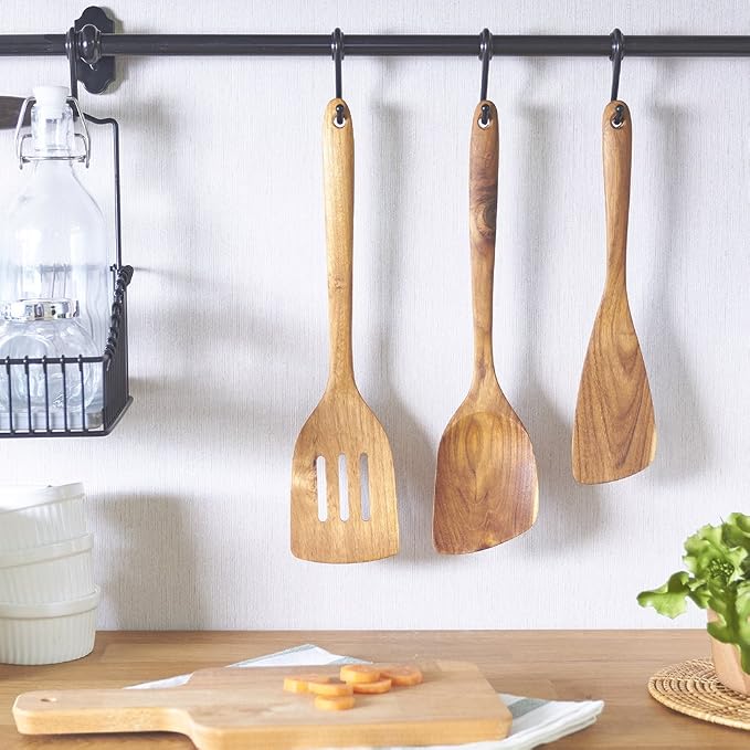 FAAY 13.5" Right-Hand Teak Spatula - Image 5