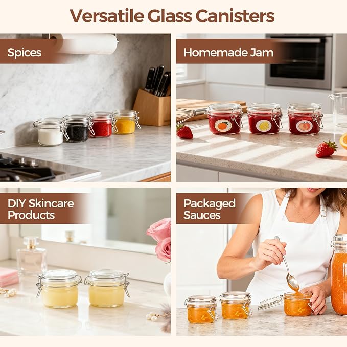 ComSaf 4oz Glass Spice Jars - Image 7