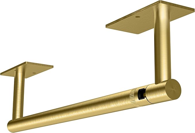 RUACQ Paper Towel Holder Under Cabinet, Wall Mounted or Adhesive Stainless by Ruacq