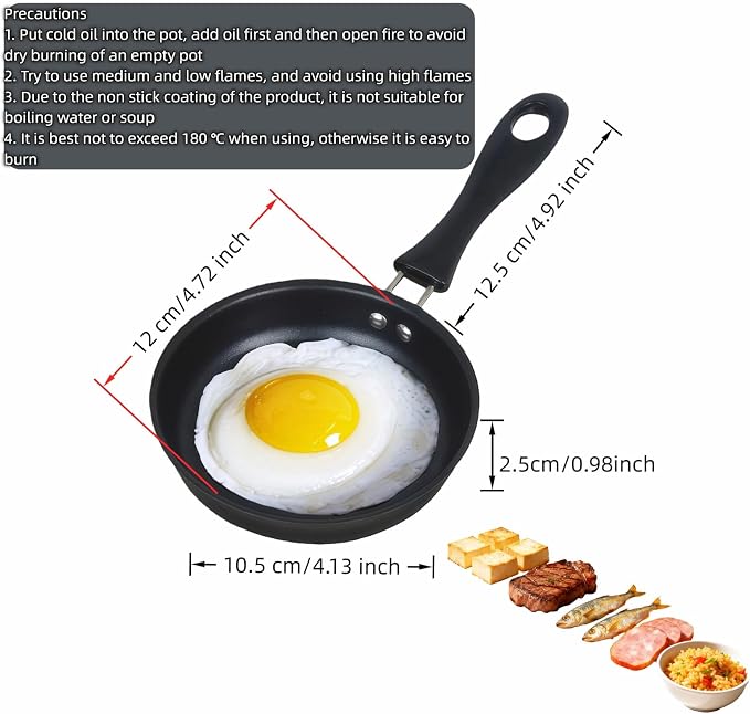 4.7 Inch Mini Skillet, Non-Stick Egg Pan - Image 6
