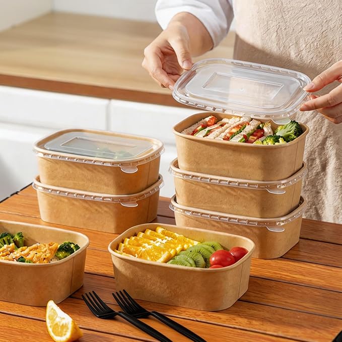 DI QIU REN 50-Pack 22oz Paper Bowls, Disposable Food Containers - Image 7