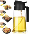 Oil Sprayer for Cooking 2 in 1 Olive Dispenser Bottle 16oz/470ml Kitchen by Arsatbs