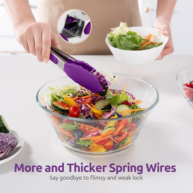 600ºF Heat Resistant Kitchen Tong: U-Taste 7 inch Silicone Cooking Tong - Image 8
