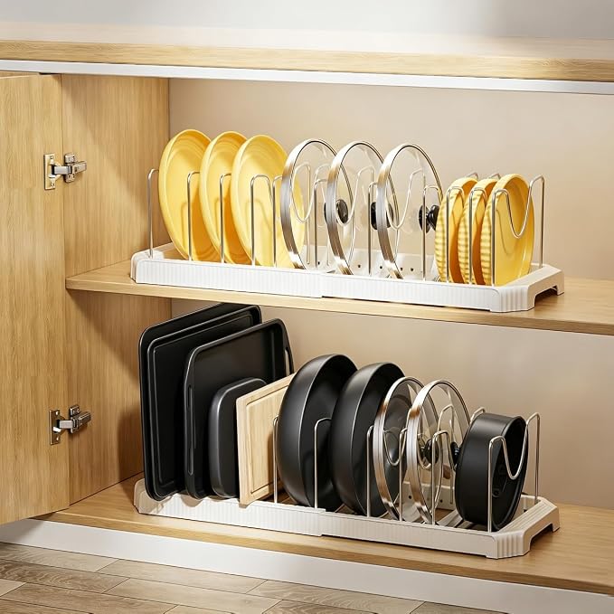 MUDEELA Pots and Pans Organizer under Cabinet, Pot Rack - Image 9