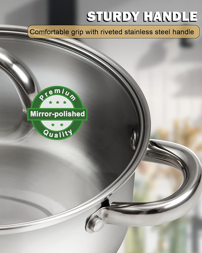 Cook N Home 8 Quart Stainless Steel Stockpot - Image 8