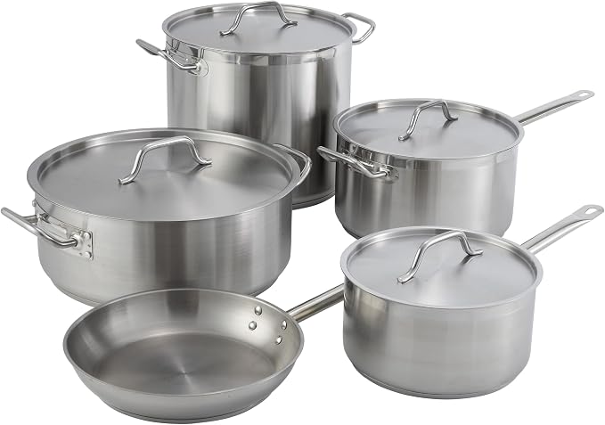 Winco Heavy-Duty Stainless Steel Sauce Pan - Image 10