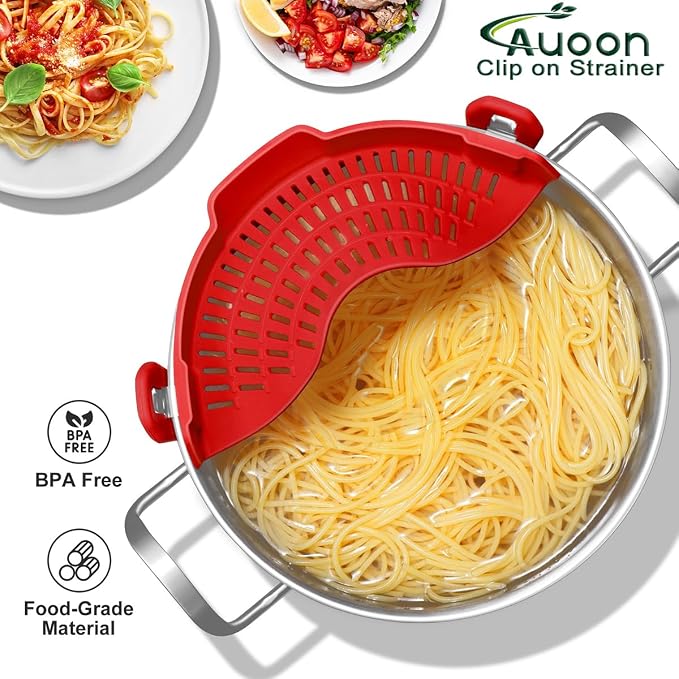 Large AUOON Clip on Strainer for All Pots and Pans - Image 2
