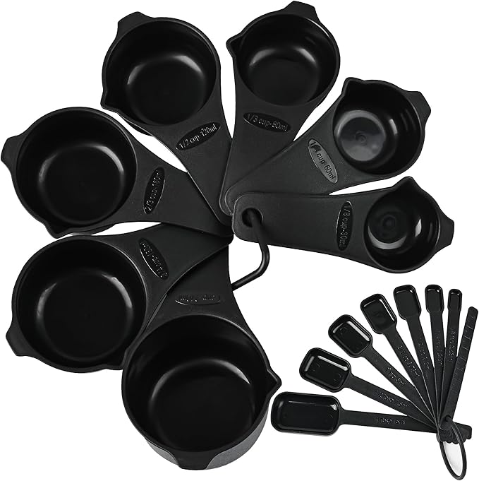 Measuring Cups and Spoons Set 15, 7 Plastic Measuring Cup Spoon Set, 7 Spice - Image 2