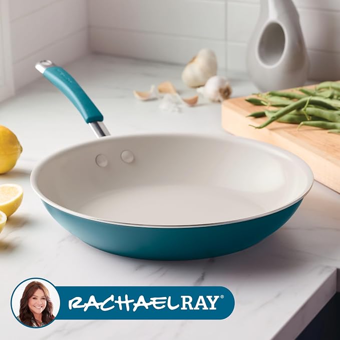 Rachael Ray Cucina Ceramic Nonstick Frying Pan/Skillet, 12.5 Inch Non Stick - Image 7