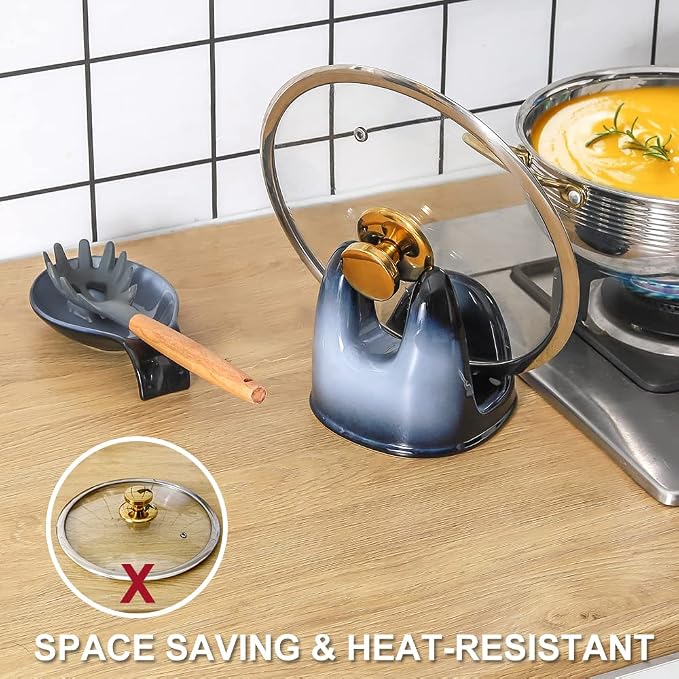 Nihow Pot Lid Holder: Stable Ceramic Pan Lid Holder - Image 3