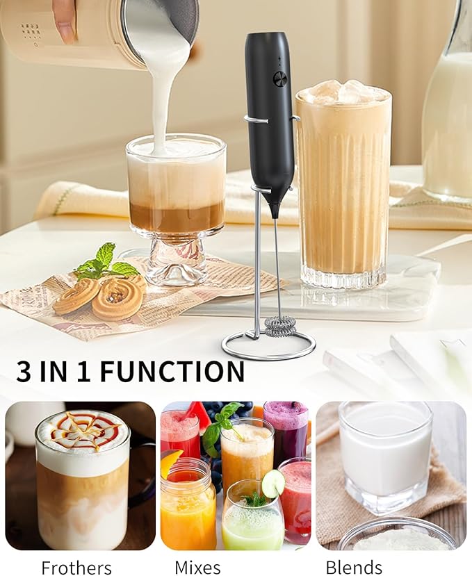 CIRCLE JOY Rechargeable Milk Frother Handheld - Image 6