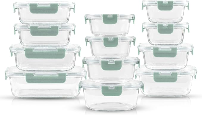 JoyJolt 24pc Borosilicate Glass Storage Containers - Image 8