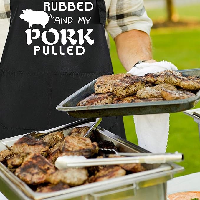 Rosoz Funny BBQ Black Chef Aprons - Image 6