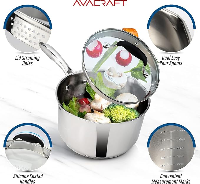 AVACRAFT Stainless Steel Saucepan - Image 4