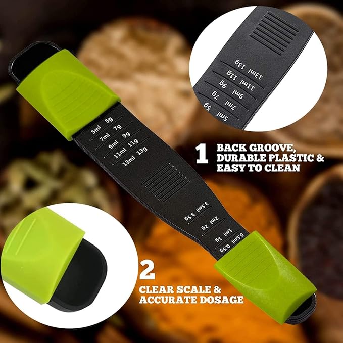 Sliding Adjustable Measuring Spoon – 9-in-1 All-in-One, 1/8 TSP to 1 TBSP - Image 3