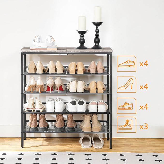 HOOBRO Shoe Rack for Entryway, 5-Tier Shoe Organizer - Image 4