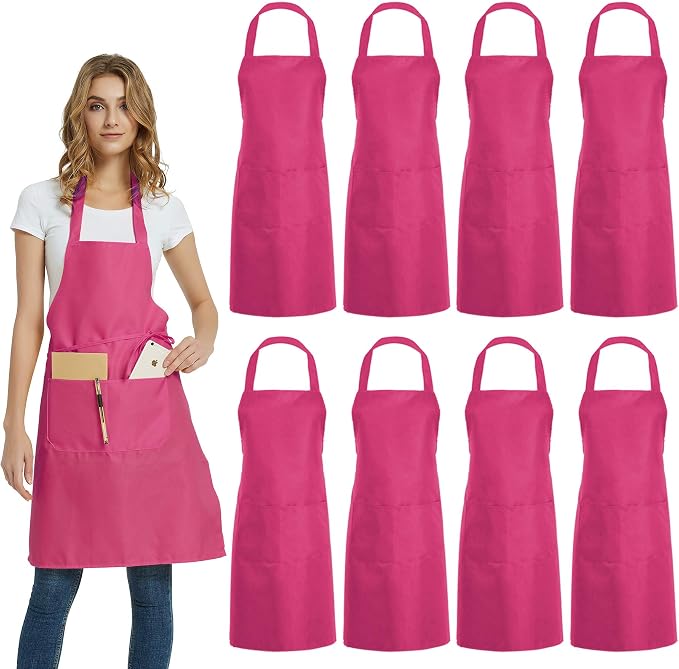 DUSKCOVE 8 Pack Bib Aprons Bulk by DUSKCOVE
