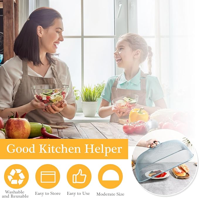 Hicarer 4 Pcs Metal Mesh Screen Food Cover - Image 3