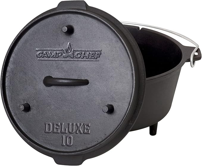 Camp Chef DO10-6 Quart Dutch Oven Pre-Seasoned Cast Iron by Camp+Chef