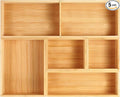 Fabsome Bathroom Drawer Organizer, Bamboo Box Bin by Fabsome