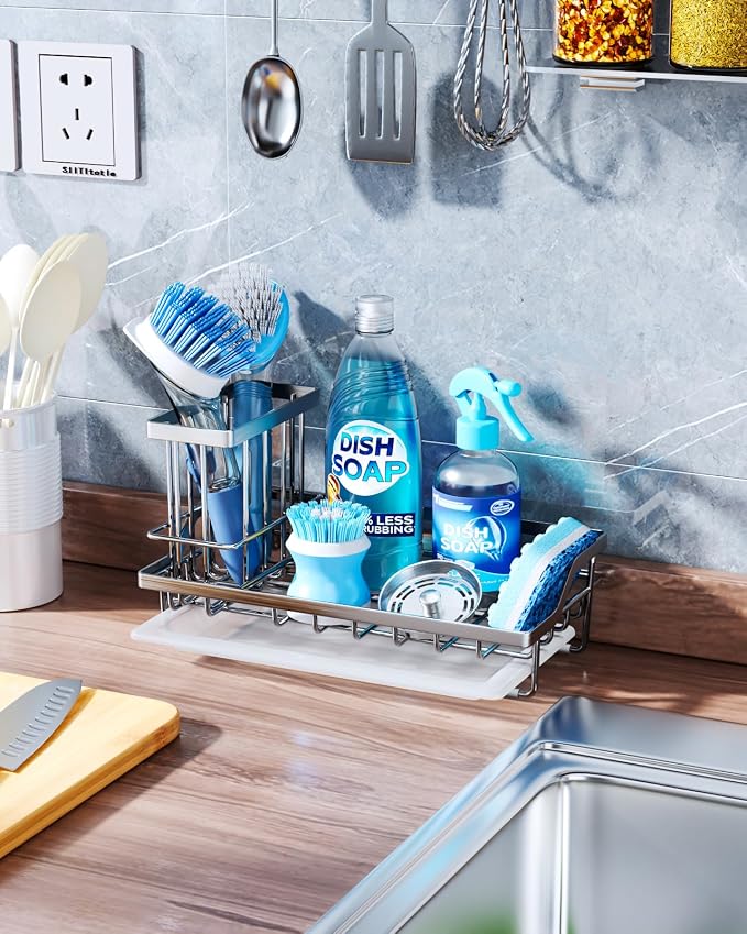 Consumest Sink Caddy, Kitchen Sponge Holder - Image 3