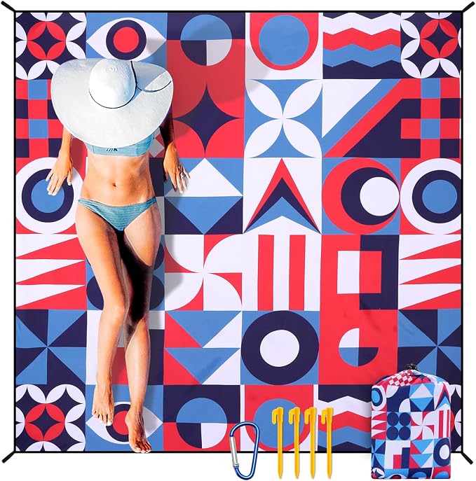 HIHOHO Beach Blanket Waterproof Sandproof Extra Large Beach Mat 79" X by HIHOHO