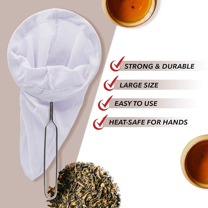 Traditional Thai Style Tea Filter Stainless Steel Size 3 Inches Friendly Using - Image 5