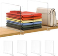 4 Pack 12 Inches Clear Shelf Dividers by Famyards