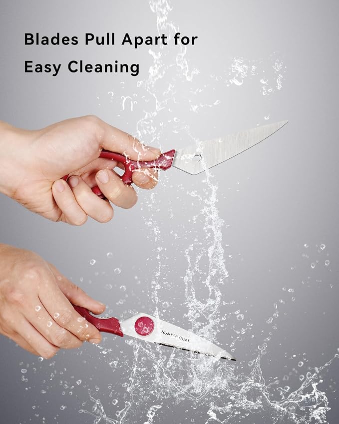 Kitchen Scissors for Food, HUNTER.DUAL Heavy Duty Come Apart Poultry Shears for - Image 4