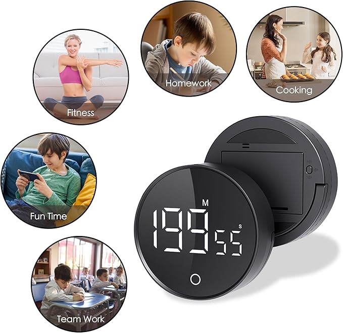 Digital Kitchen Timers, Magnetic Rotary Timer - Image 9