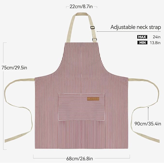 NLUS 2 Pack Cooking Aprons for Women - Image 3