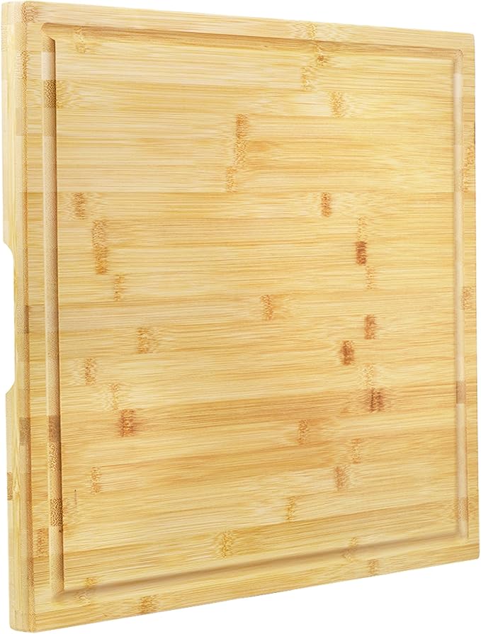 Utoplike Bamboo Cutting Board 20 x 20 inch, Large Wood Chopping Board by Utoplike