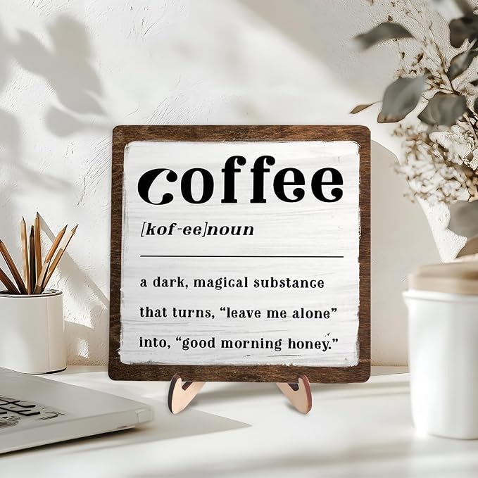 Coffee Bar Sign Plaque for Coffee Bar Station, Vintage Wooden Java Sign Decor - Image 3