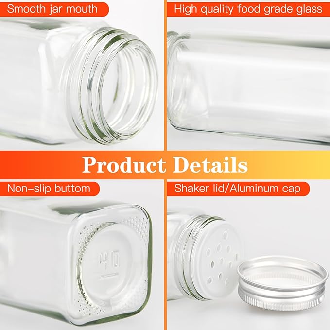 DkOvn 12pcs Glass Spice Jars - Image 5