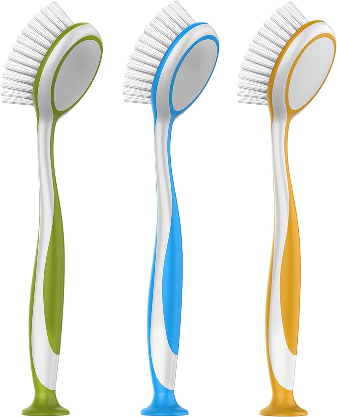 MR.SIGA Round Dish Brush, Size: Dia 5.5 x 25cm by MRSIGA