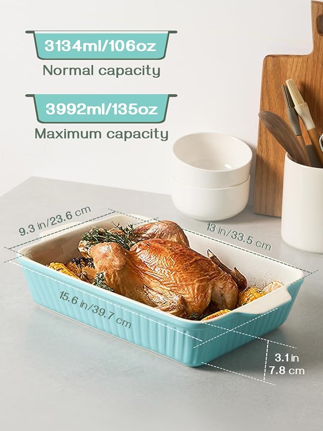DOWAN 9x13-inch Baking Dish, Deep Casserole Dishes - Image 2