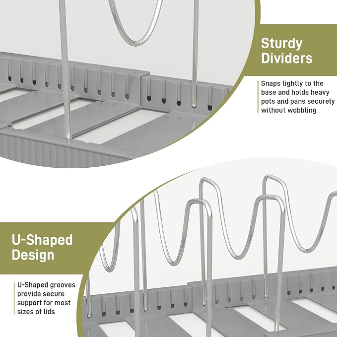 Pots and Pans Organizer for under Cabinet, Pan Pot Organizers inside Cabinet - Image 6