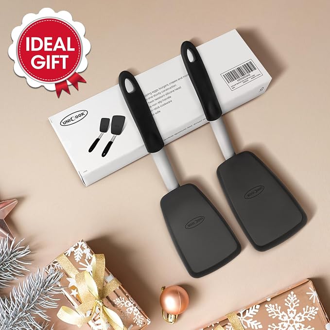 Unicook 2 Pack Flexible Silicone Spatula, 600F Heat Resistant, Crepes and More - Image 7
