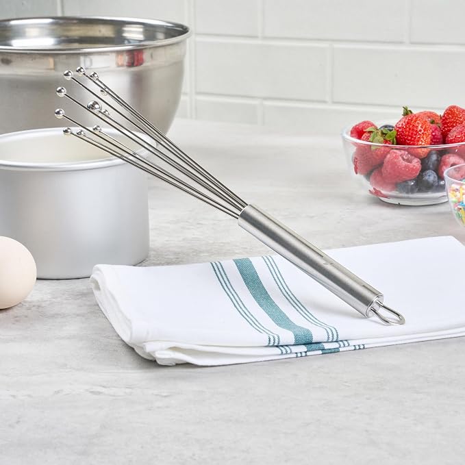 Restaurantware 10.5 in Stainless Steel Ball Whisk - Image 8