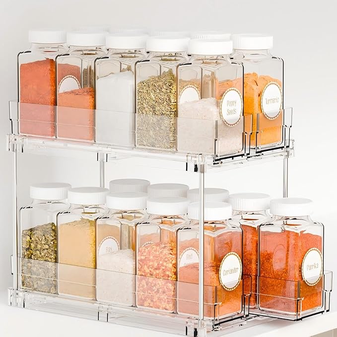 Yieach 2 Tier Sliding Spice Racks by Yieach