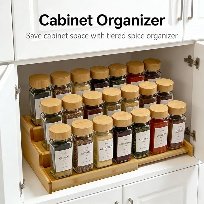 JinDoWin Spice Rack Organizer For Cabinet, Spice Organization For Cabinet - Image 9