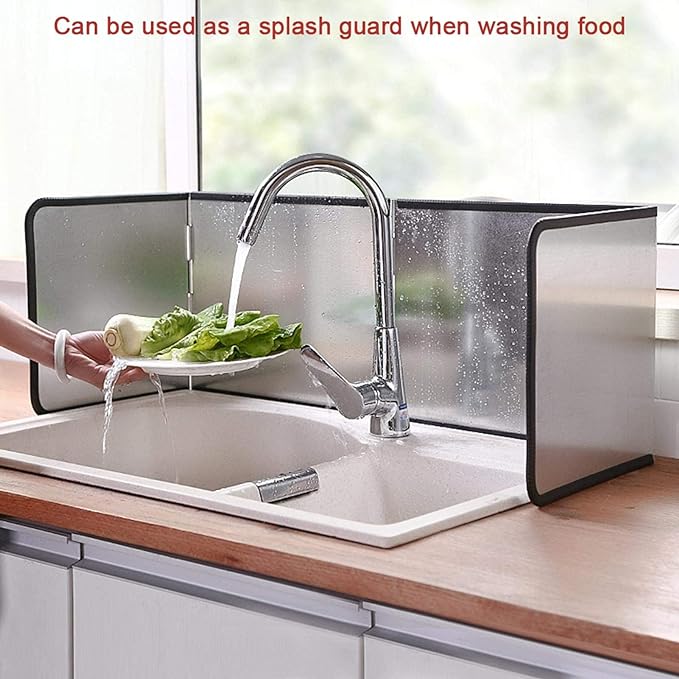 4 Sided Splatter Guard for Frying Stove Top Stainless Steel Splatter Screens - Image 2