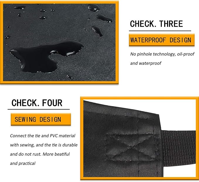 Homsolver 2 Pack Waterproof Rubber Aprons, Heavy Duty Butcher - Image 4