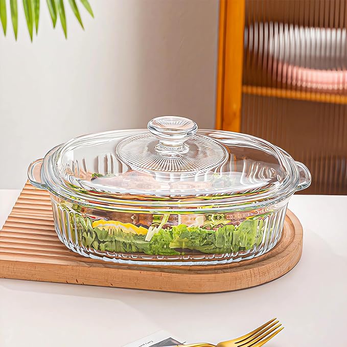 M MCIRCO 4-Piece Glass Casserole Baking Dish, 1.9 Qt and 3 Qt - Image 8