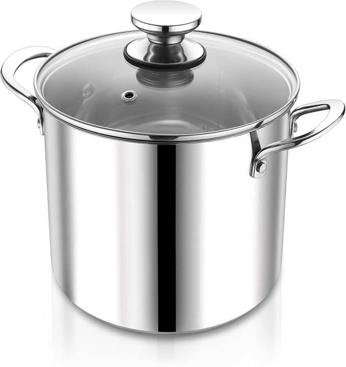 P&P CHEF 8 Quart Stainless Steel Stock Pot by PPCHEF